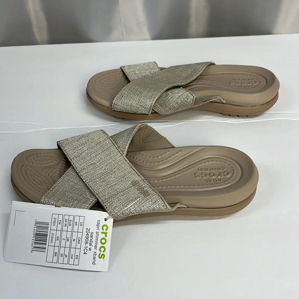 crocs capri shimmer xband sandal 1645